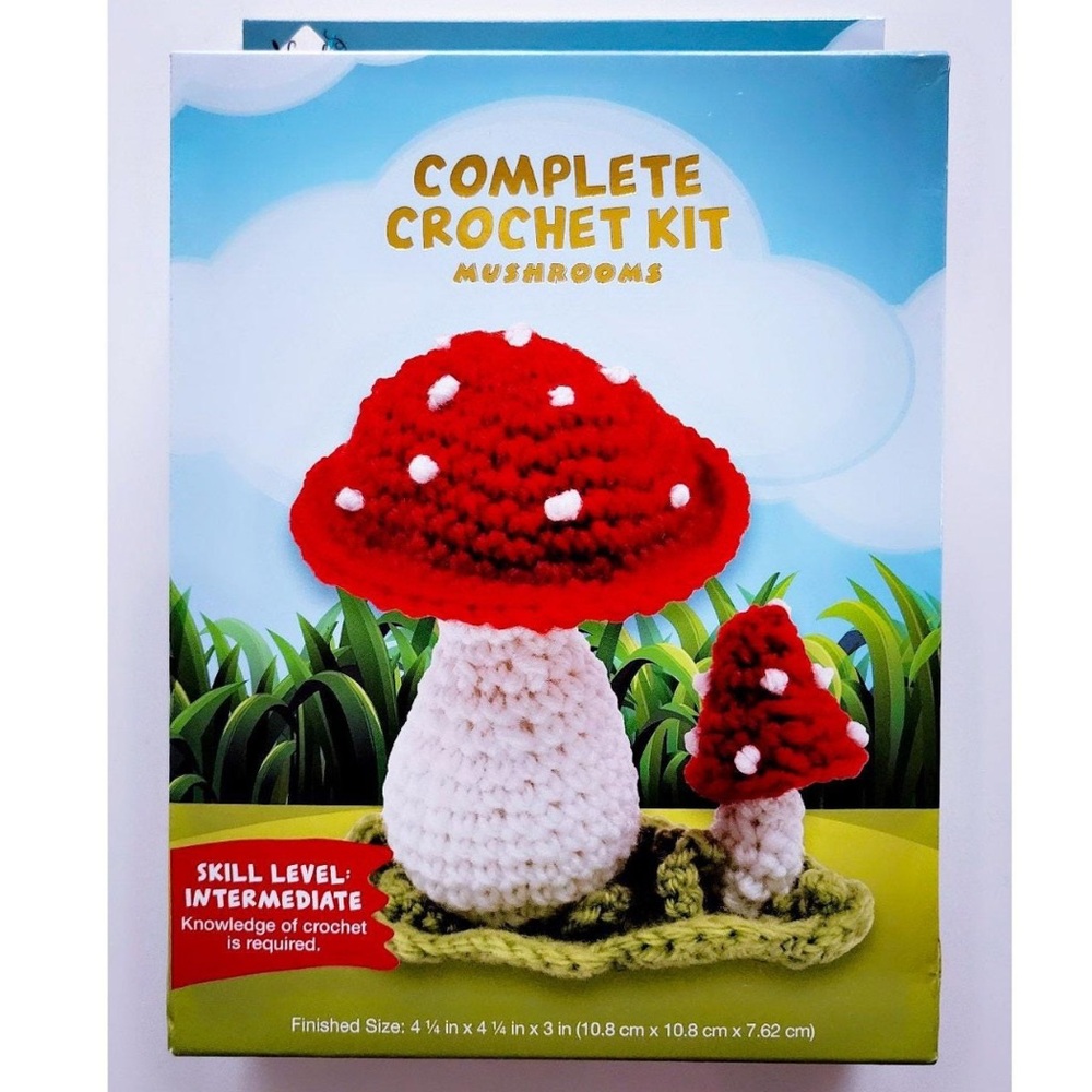 Complete Crochet Kit - Mushrooms NEW